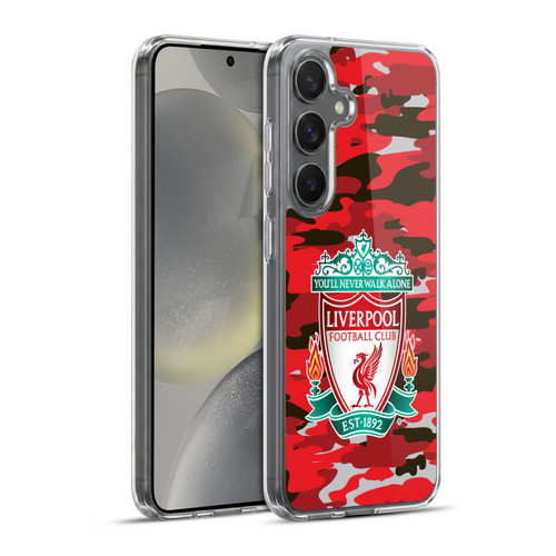 Liverpool Football Club Camou Club Colourways Crest Soft Gel Case for Samsung Galaxy S24+ 5G & MagSafe