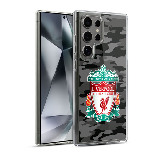 Liverpool Football Club Camou Away Colourways Crest Soft Gel Case for Samsung Galaxy S24 Ultra 5G & MagSafe