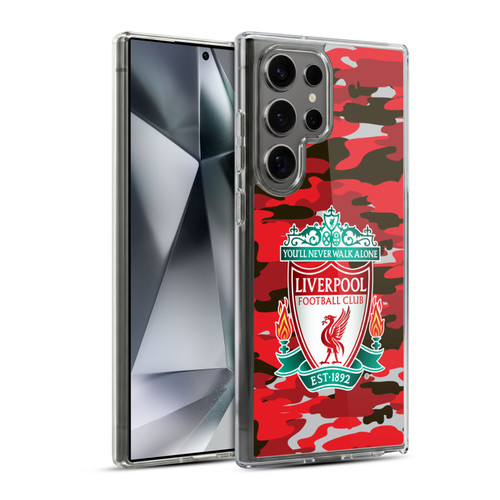 Liverpool Football Club Camou Club Colourways Crest Soft Gel Case for Samsung Galaxy S24 Ultra 5G & MagSafe