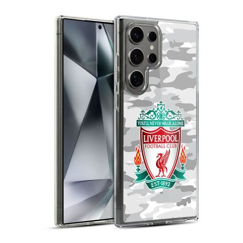Liverpool Football Club Camou Third Colourways Crest Soft Gel Case for Samsung Galaxy S24 Ultra 5G & MagSafe