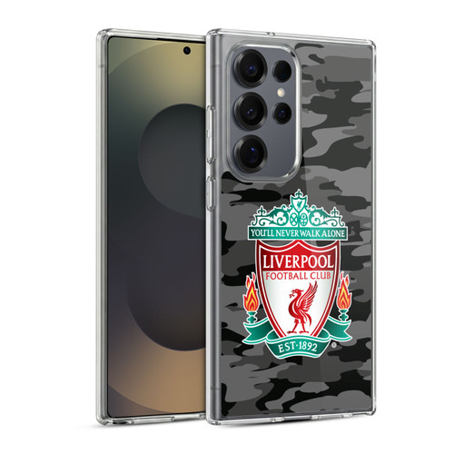 Liverpool Football Club Camou Away Colourways Crest Soft Gel Case for Samsung Galaxy S25 Ultra & MagSafe