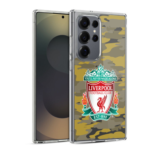 Liverpool Football Club Camou Royal Colourways Crest Soft Gel Case for Samsung Galaxy S25 Ultra & MagSafe