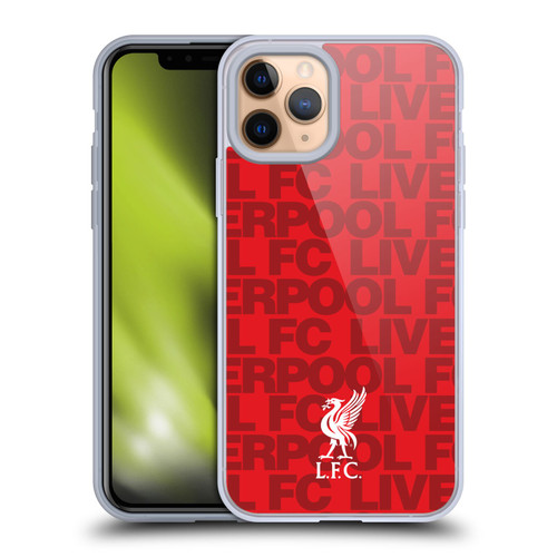Liverpool Football Club Crest & Liverbird Patterns 1 Red Soft Gel Case for Apple iPhone 11 Pro & MagSafe