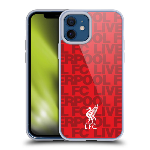 Liverpool Football Club Crest & Liverbird Patterns 1 Red Soft Gel Case for Apple iPhone 12 / iPhone 12 Pro & MagSafe