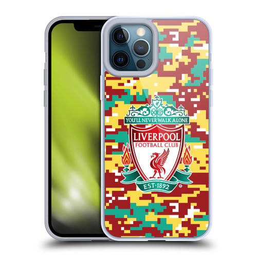Liverpool Football Club Crest & Liverbird Patterns 1 Digital Camouflage Soft Gel Case for Apple iPhone 12 Pro Max & MagSafe