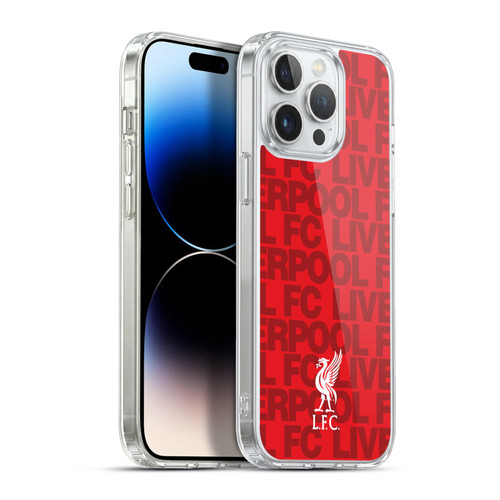 Liverpool Football Club Crest & Liverbird Patterns 1 Red Soft Gel Case for Apple iPhone 13 Pro Max & MagSafe