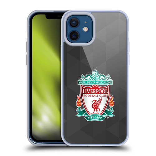 Liverpool Football Club Crest 1 Black Geometric 1 Soft Gel Case for Apple iPhone 12 / iPhone 12 Pro & MagSafe