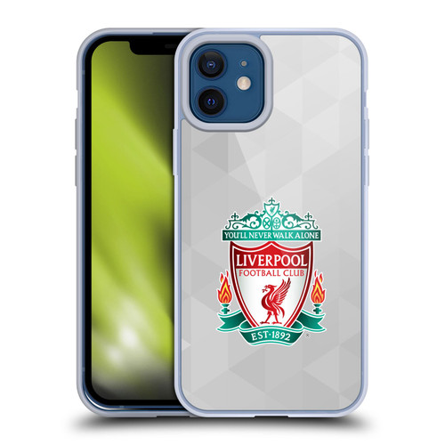 Liverpool Football Club Crest 1 White Geometric 1 Soft Gel Case for Apple iPhone 12 / iPhone 12 Pro & MagSafe