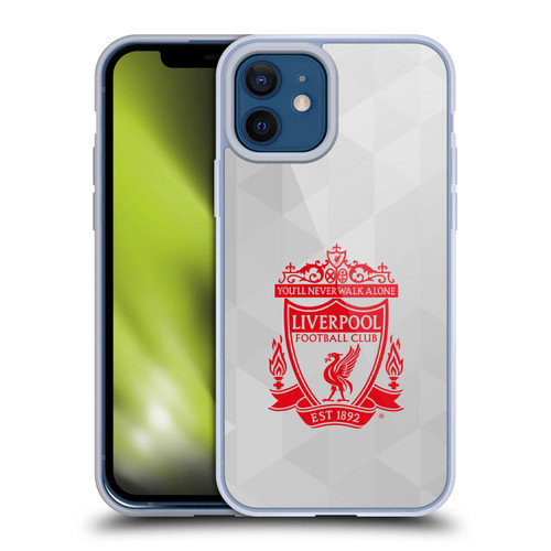 Liverpool Football Club Crest 1 White Geometric 2 Soft Gel Case for Apple iPhone 12 / iPhone 12 Pro & MagSafe