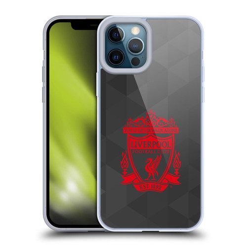 Liverpool Football Club Crest 1 Black Geometric 2 Soft Gel Case for Apple iPhone 12 Pro Max & MagSafe