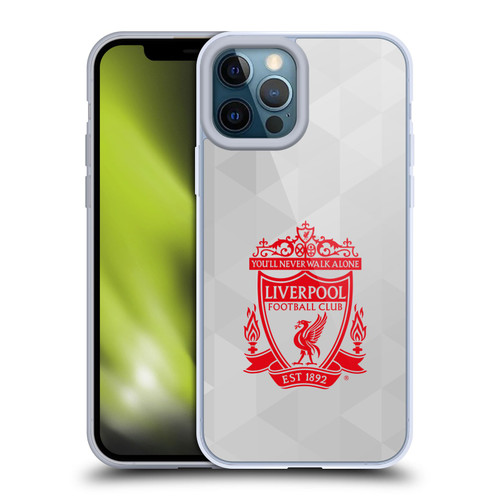 Liverpool Football Club Crest 1 White Geometric 2 Soft Gel Case for Apple iPhone 12 Pro Max & MagSafe