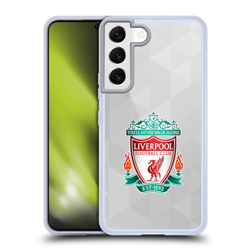 Liverpool Football Club Crest 1 White Geometric 1 Soft Gel Case for Samsung Galaxy S22 5G & MagSafe