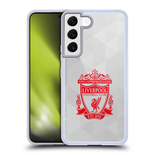 Liverpool Football Club Crest 1 White Geometric 2 Soft Gel Case for Samsung Galaxy S22 5G & MagSafe