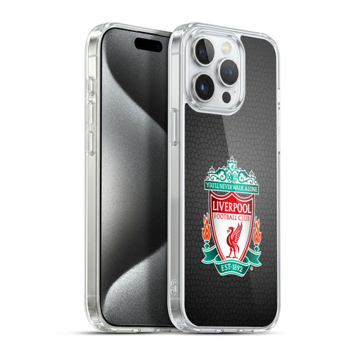 Liverpool Football Club Crest 2 Black Pixel 1 Soft Gel Case for Apple iPhone 15 Pro Max & MagSafe