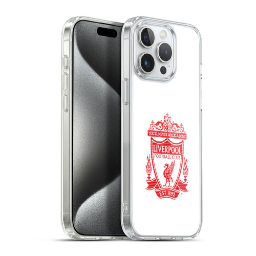 Liverpool Football Club Crest 2 White Soft Gel Case for Apple iPhone 15 Pro Max & MagSafe