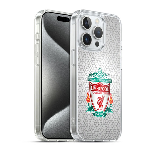 Liverpool Football Club Crest 2 White Pixel 1 Soft Gel Case for Apple iPhone 15 Pro & MagSafe