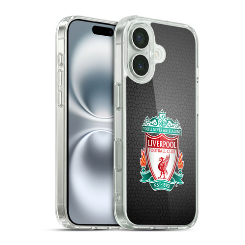 Liverpool Football Club Crest 2 Black Pixel 1 Soft Gel Case for Apple iPhone 16 & MagSafe
