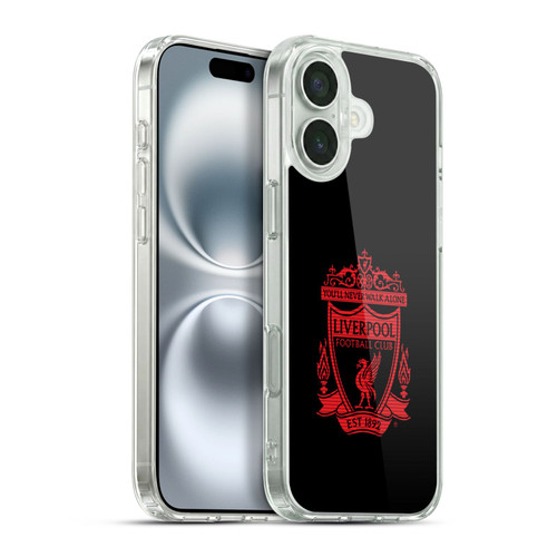 Liverpool Football Club Crest 2 Black 1 Soft Gel Case for Apple iPhone 16 Plus & MagSafe