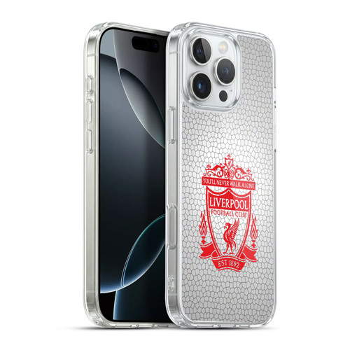 Liverpool Football Club Crest 2 White Pixel 2 Soft Gel Case for Apple iPhone 16 Pro Max & MagSafe