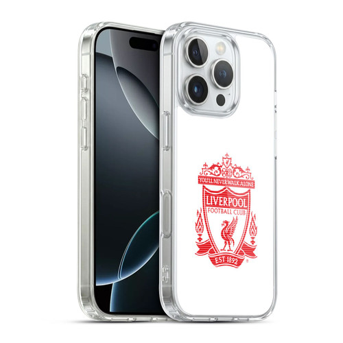 Liverpool Football Club Crest 2 White Soft Gel Case for Apple iPhone 16 Pro & MagSafe