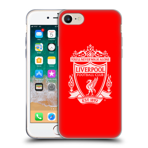 Liverpool Football Club Crest 2 Red Soft Gel Case for Apple iPhone 7 / 8 / SE 2020 & 2022 & MagSafe