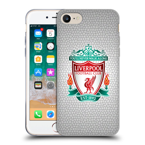 Liverpool Football Club Crest 2 White Pixel 1 Soft Gel Case for Apple iPhone 7 / 8 / SE 2020 & 2022 & MagSafe