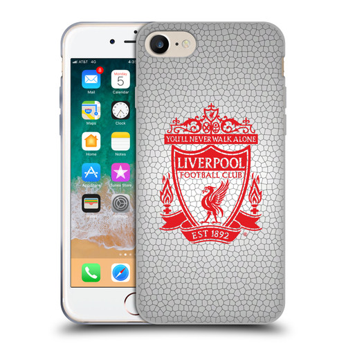Liverpool Football Club Crest 2 White Pixel 2 Soft Gel Case for Apple iPhone 7 / 8 / SE 2020 & 2022 & MagSafe