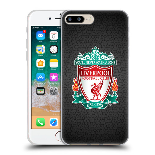 Liverpool Football Club Crest 2 Black Pixel 1 Soft Gel Case for Apple iPhone 7 Plus / iPhone 8 Plus & MagSafe