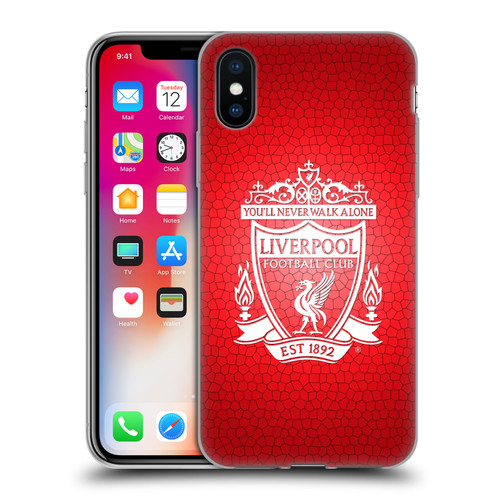 Liverpool Football Club Crest 2 Red Pixel 2 Soft Gel Case for Apple iPhone X / iPhone XS & MagSafe