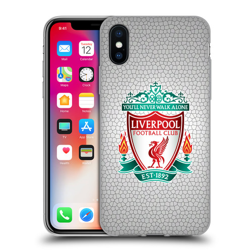 Liverpool Football Club Crest 2 White Pixel 1 Soft Gel Case for Apple iPhone X / iPhone XS & MagSafe