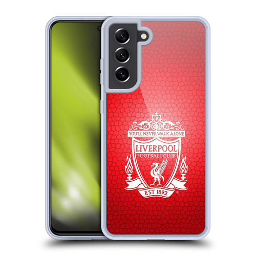 Liverpool Football Club Crest 2 Red Pixel 2 Soft Gel Case for Samsung Galaxy S21 FE 5G & MagSafe