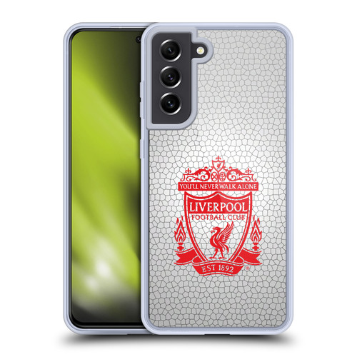 Liverpool Football Club Crest 2 White Pixel 2 Soft Gel Case for Samsung Galaxy S21 FE 5G & MagSafe