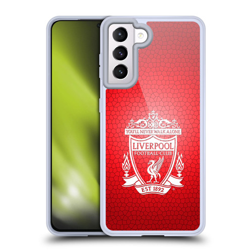 Liverpool Football Club Crest 2 Red Pixel 2 Soft Gel Case for Samsung Galaxy S21 5G & MagSafe