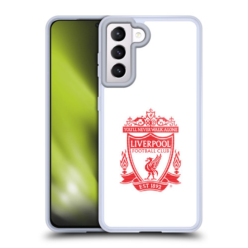 Liverpool Football Club Crest 2 White Soft Gel Case for Samsung Galaxy S21 5G & MagSafe