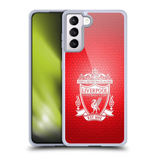 Liverpool Football Club Crest 2 Red Pixel 2 Soft Gel Case for Samsung Galaxy S21+ 5G & MagSafe