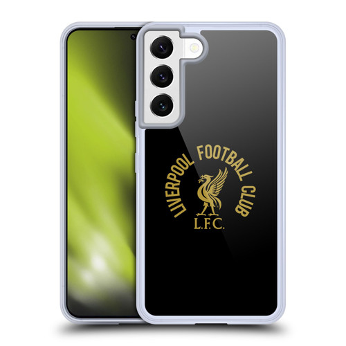Liverpool Football Club Liver Bird Gold LFC On Black Soft Gel Case for Samsung Galaxy S22 5G & MagSafe