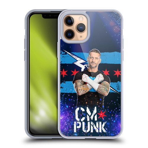WWE CM Punk Portrait Soft Gel Case for Apple iPhone 11 Pro & MagSafe