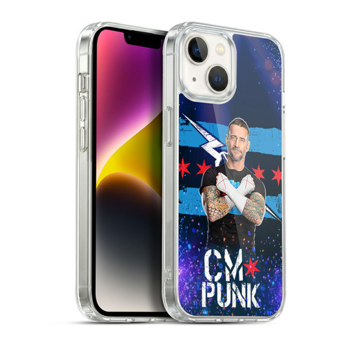 WWE CM Punk Portrait Soft Gel Case for Apple iPhone 14