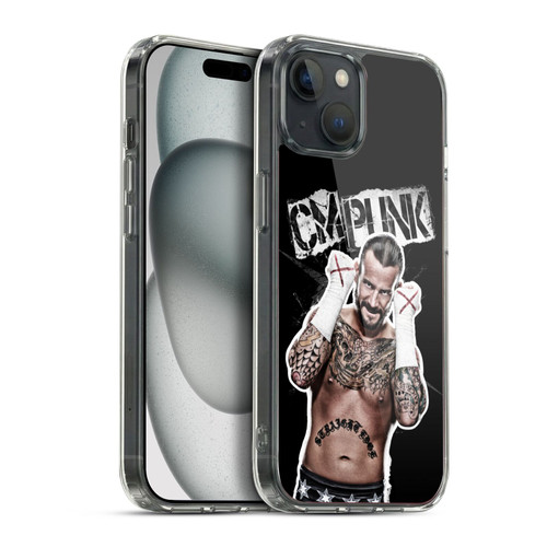 WWE CM Punk Graphics Soft Gel Case for Apple iPhone 15 Plus & MagSafe