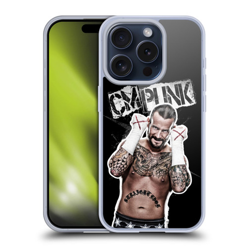 WWE CM Punk Graphics Soft Gel Case for Apple iPhone 15 Pro & MagSafe