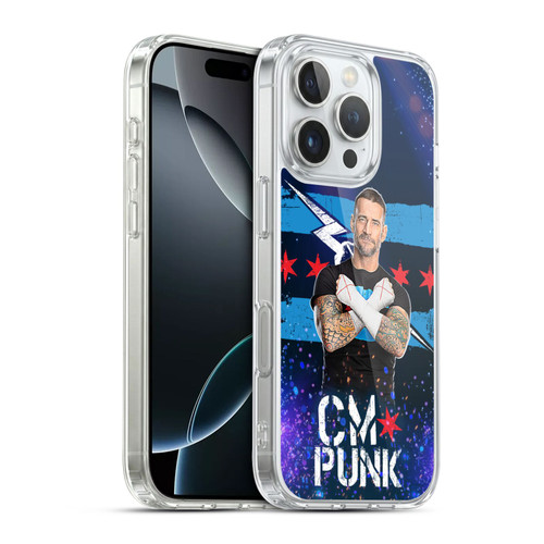 WWE CM Punk Portrait Soft Gel Case for Apple iPhone 16 Pro & MagSafe