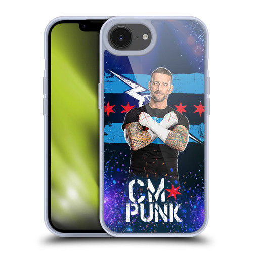 WWE CM Punk Portrait Soft Gel Case for Apple iPhone 16e & MagSafe