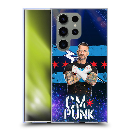WWE CM Punk Portrait Soft Gel Case for Samsung Galaxy S24 Ultra 5G & MagSafe