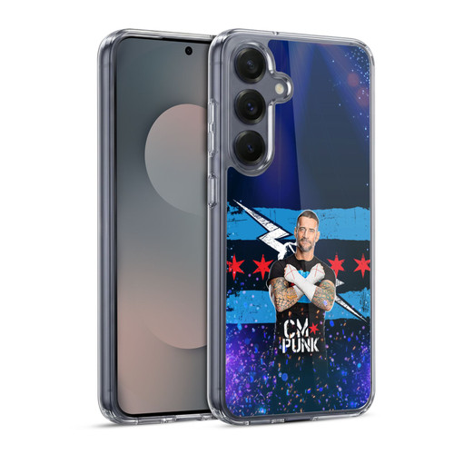 WWE CM Punk Portrait Soft Gel Case for Samsung Galaxy S25 & MagSafe