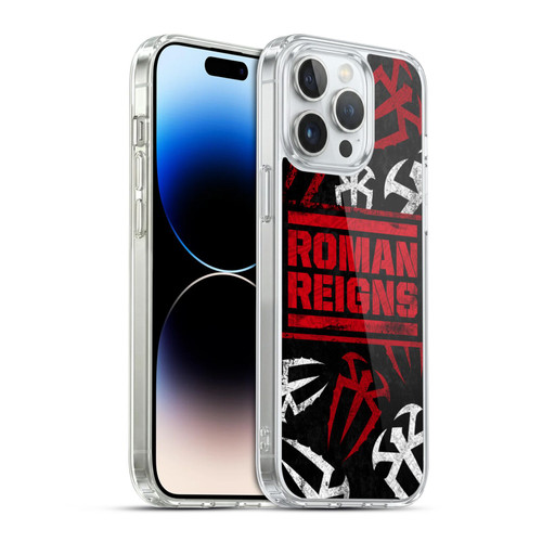 WWE Roman Reigns Logo Pattern Soft Gel Case for Apple iPhone 14 Pro Max & MagSafe