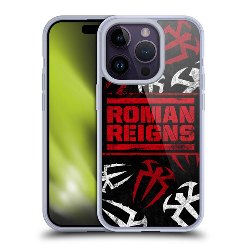 WWE Roman Reigns Logo Pattern Soft Gel Case for Apple iPhone 14 Pro & MagSafe