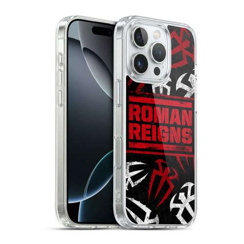 WWE Roman Reigns Logo Pattern Soft Gel Case for Apple iPhone 16 Pro & MagSafe