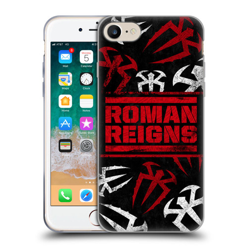 WWE Roman Reigns Logo Pattern Soft Gel Case for Apple iPhone 7 / 8 / SE 2020 & 2022 & MagSafe