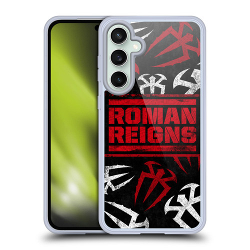 WWE Roman Reigns Logo Pattern Soft Gel Case for Samsung Galaxy S23 FE 5G & MagSafe
