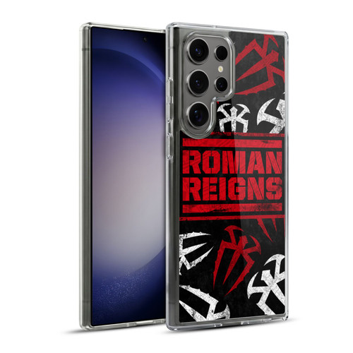 WWE Roman Reigns Logo Pattern Soft Gel Case for Samsung Galaxy S23 Ultra 5G & MagSafe